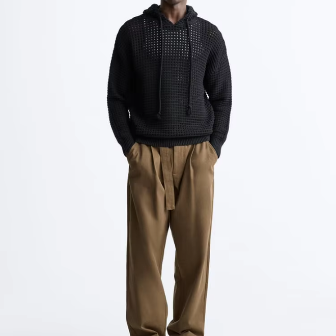 Knitted Pullover Long Sleeve Crochet Mens Hoodies