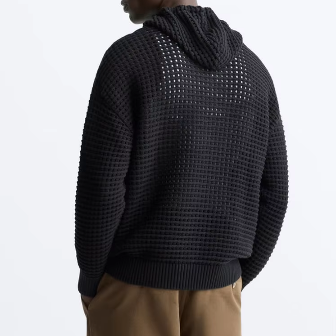 Knitted Pullover Long Sleeve Crochet Mens Hoodies