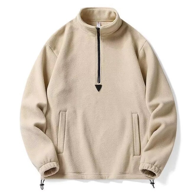 Wholesale 3 Pcs of Mens High Neck Half Zipper Hoodies