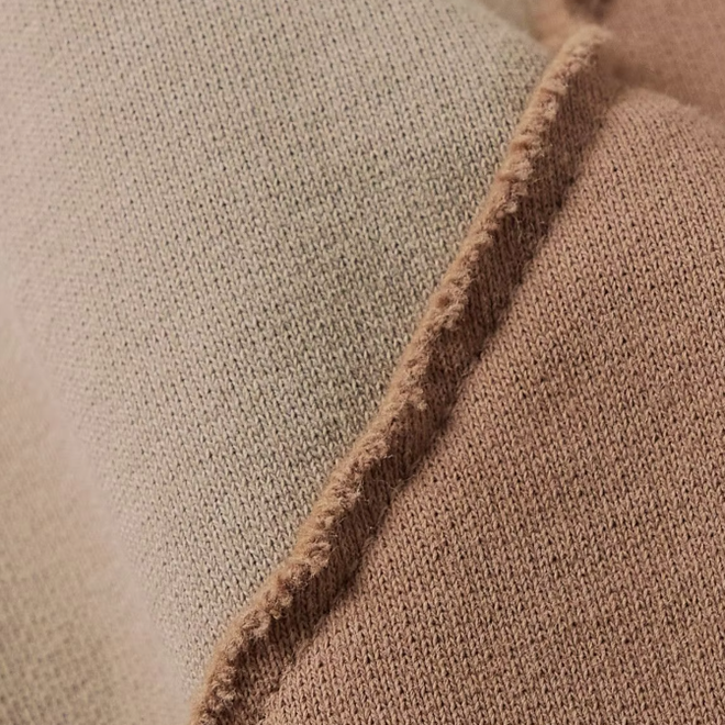 Mens Heavyweight Wave Panelled Relax Fit Hoodie