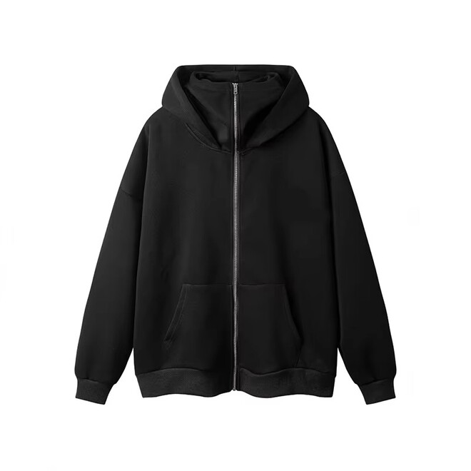 Mens Autumn Full Zipper Chunky Hoodie