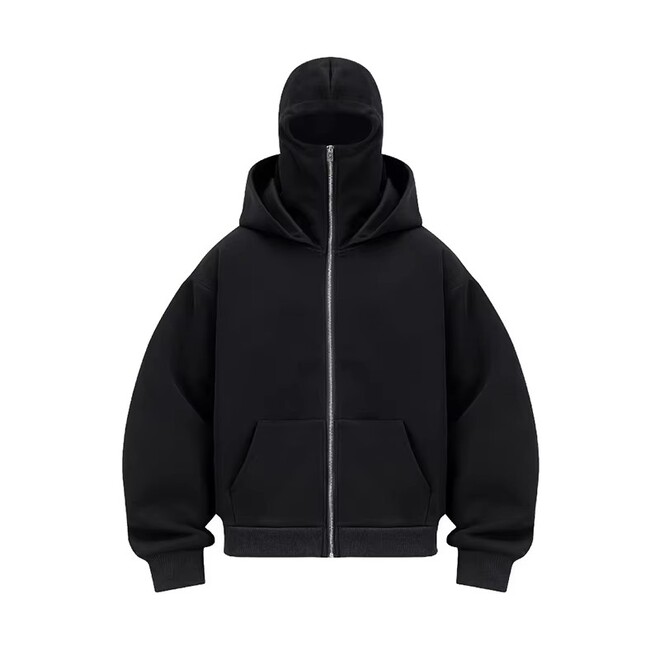 Mens Autumn Full Zipper Chunky Hoodie
