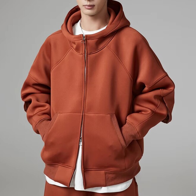 Heavyweight Premium Oversized Basic Full Zip Hoodie