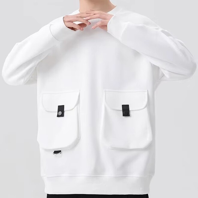 Wholesale 3 Pcs of Mens Loose Large Pocket Sweatshirts