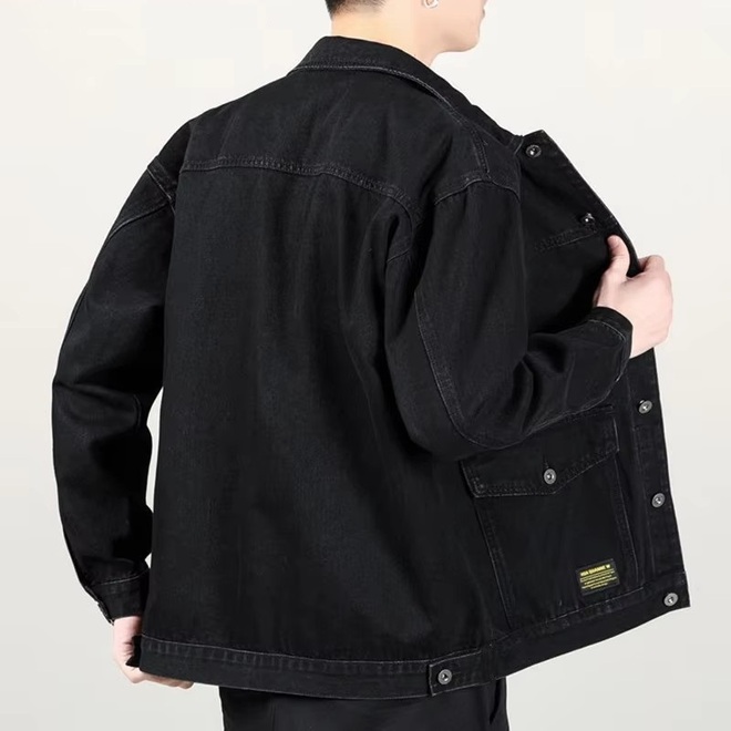 Mens Baggy Multi Pocket Denim Jacket