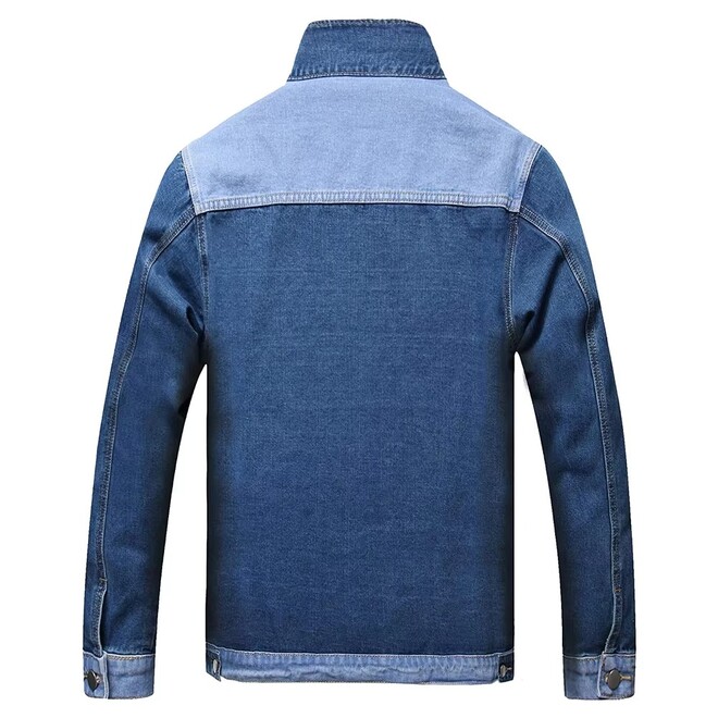 Mens Autumn Fashionable Casual Distressed Denim Jacket