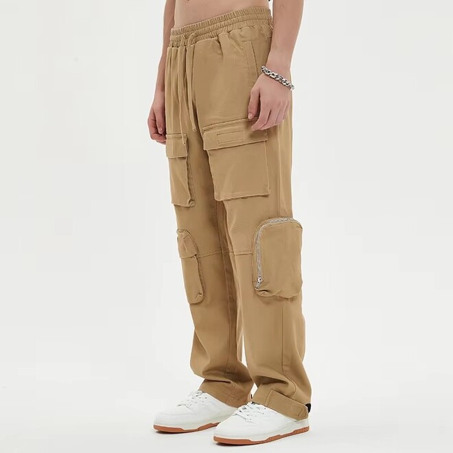Vintage Washed Velcro Cuff Cargo Pant for Men