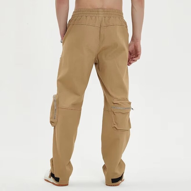 Vintage Washed Velcro Cuff Cargo Pant for Men