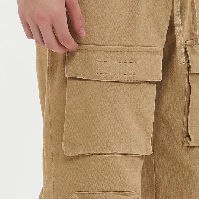 Vintage Washed Velcro Cuff Cargo Pant for Men