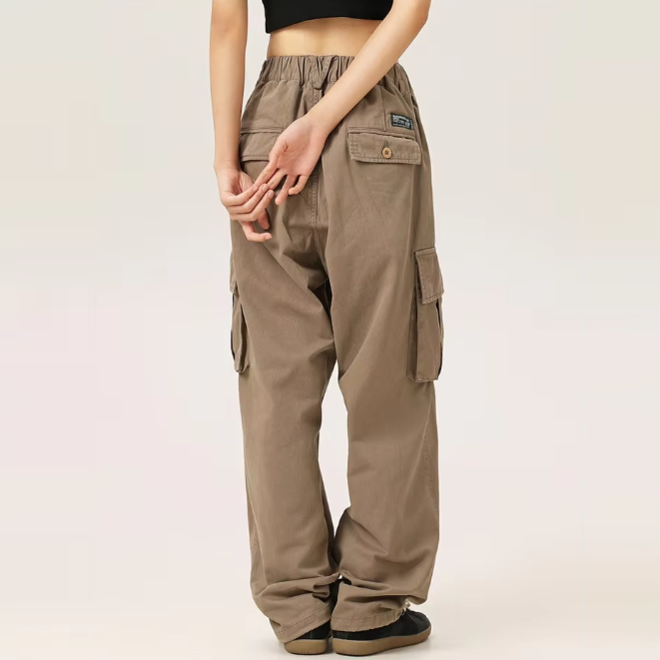 Wholesale 2 Prs of Comfortable Breathable Pure Cotton Mens Cargo Pants