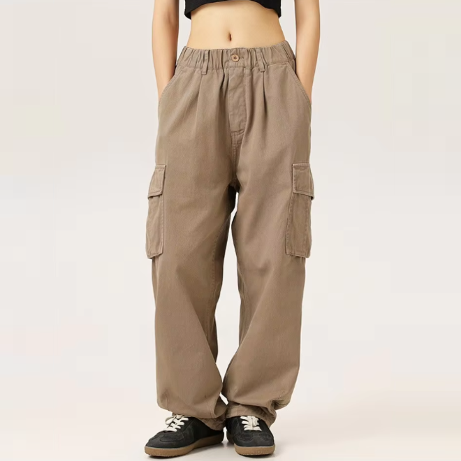 Wholesale 2 Prs of Comfortable Breathable Pure Cotton Mens Cargo Pants