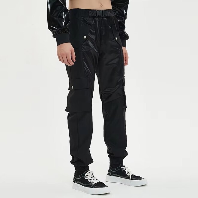 Multi Pocket Mid Waist Mens Cargo Pants