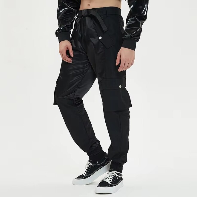 Multi Pocket Mid Waist Mens Cargo Pants