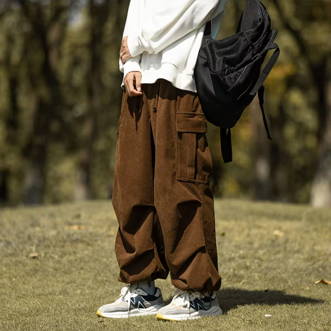 Casual Straight Leg Wide Leg Multi Pocket Cargo Pants