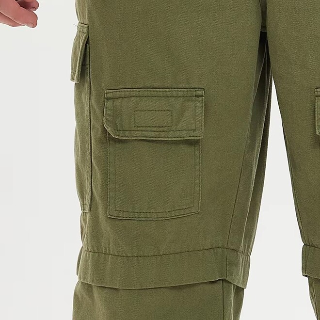 Retro Twill Cotton Streetwear Cargo Pants for Men