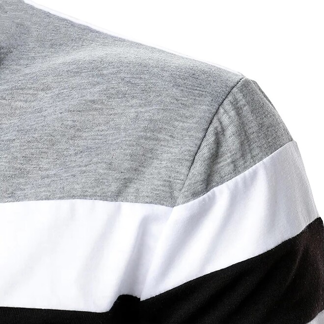 Mens Long Sleeve Zipper Polo Shirt