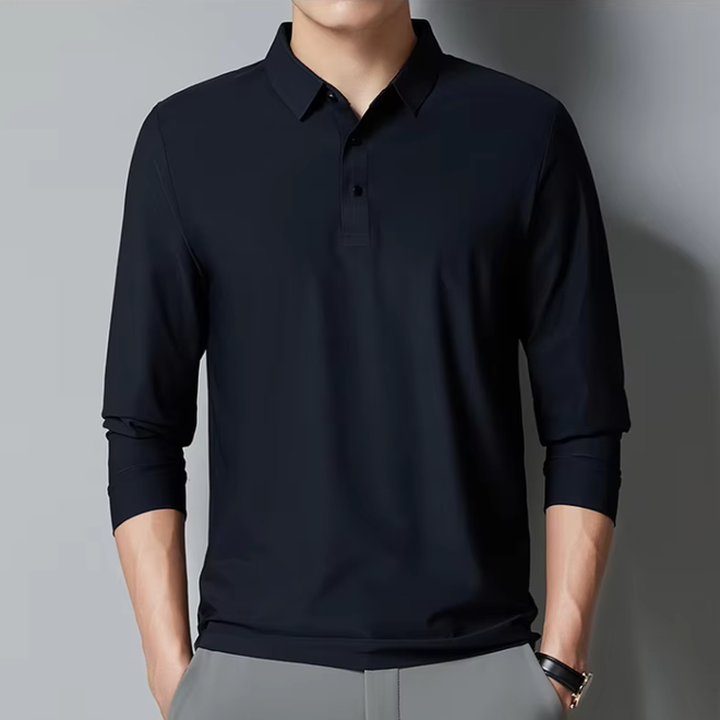 Wholesale 2 Pcs of Business Long Sleeves Polo Shirts