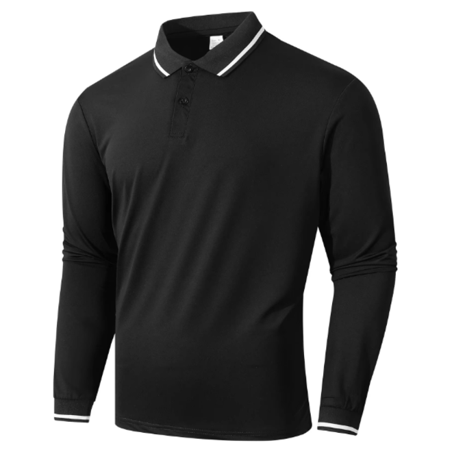 Mens Autumn Fashionable Long Sleeve Polo Shirts