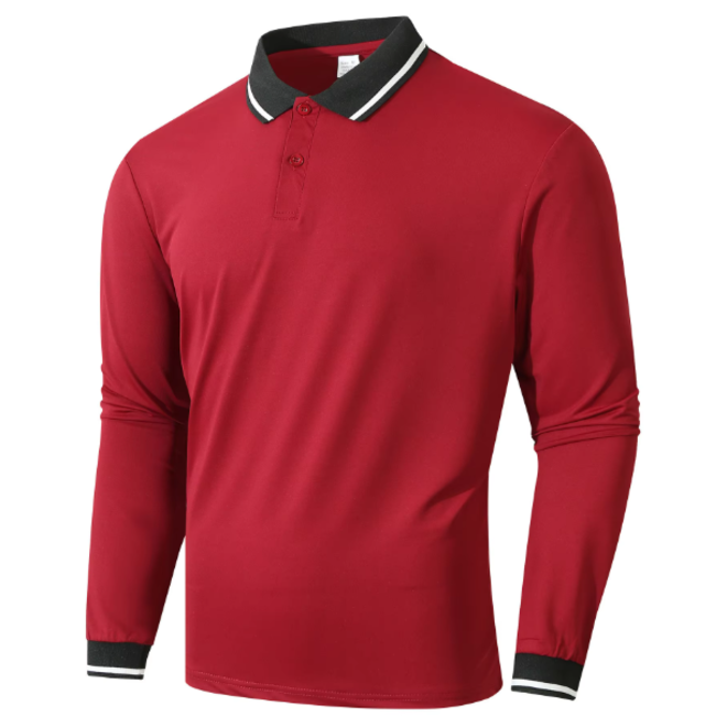 Mens Autumn Fashionable Long Sleeve Polo Shirts