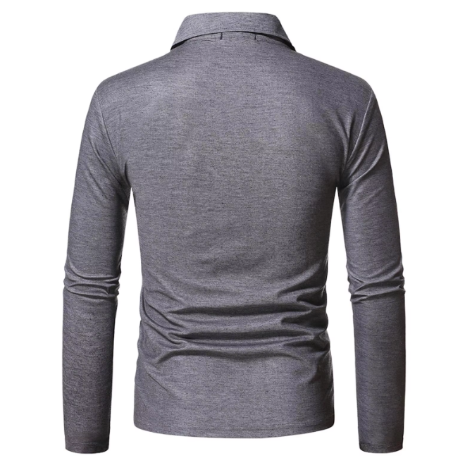 Men Autumn High Quality Fabric Long Sleeves Shirt