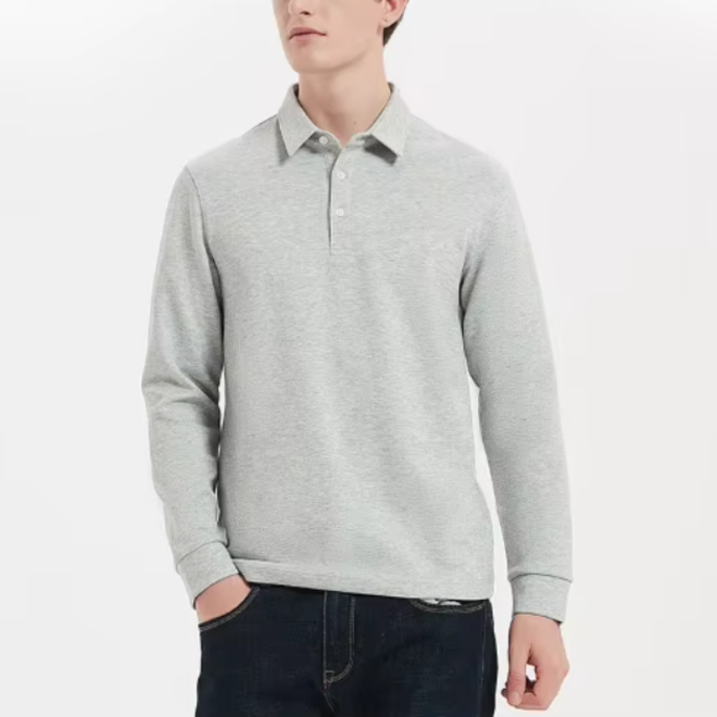 Mens Casual Autumn Long Sleeved Polo Shirts