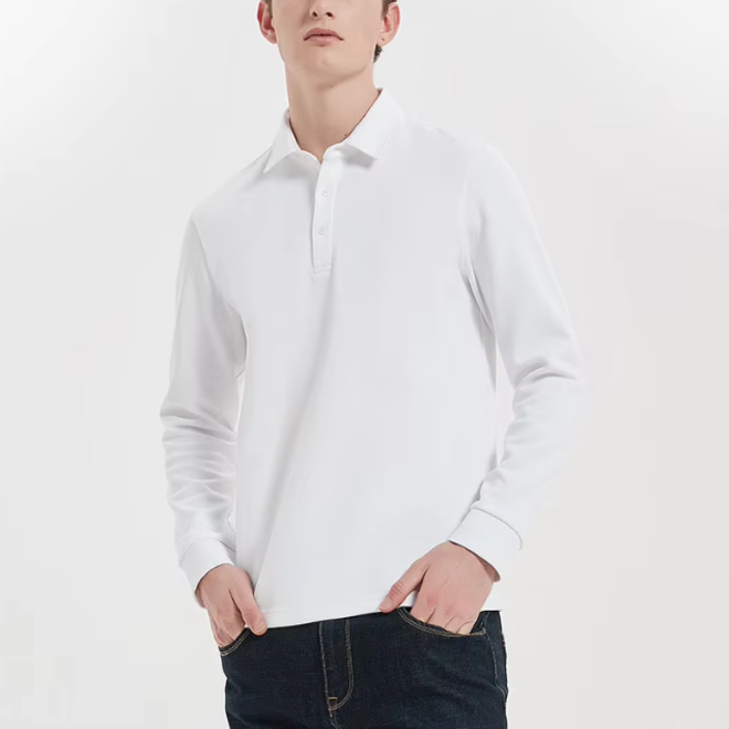 Mens Casual Autumn Long Sleeved Polo Shirts