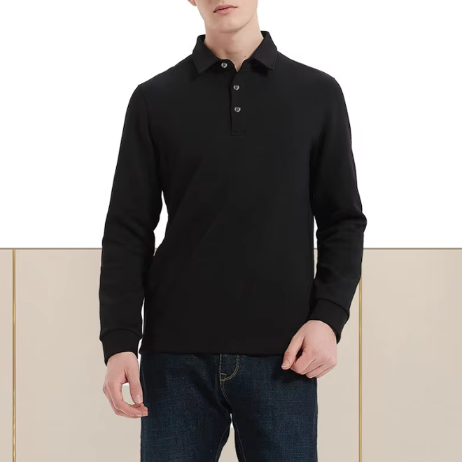 Mens Casual Autumn Long Sleeved Polo Shirts