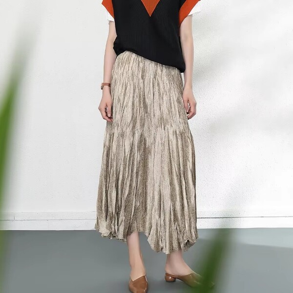 Womens High Waist A line Umbrella Skirt
