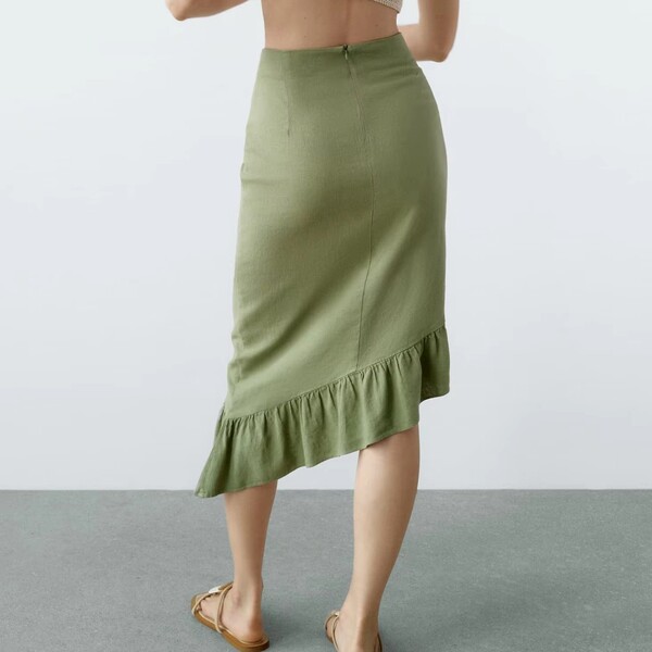 Womens Asymmetrical Half Skirt