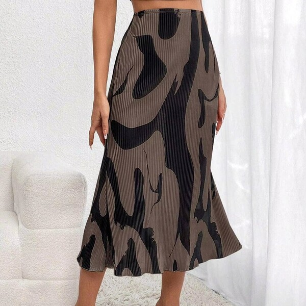 Womens Pleated Poplin Dress