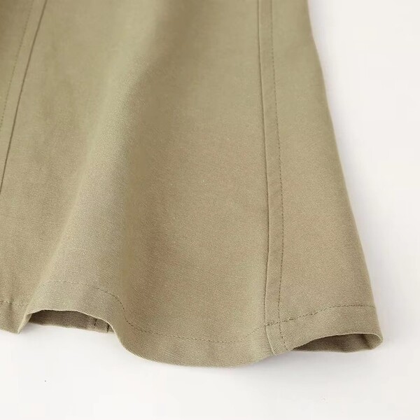High Waisted Cowl Mid Length Skirt