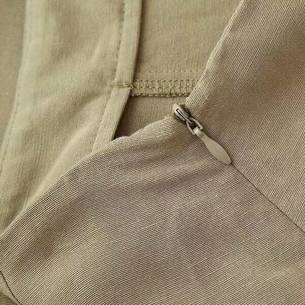 High Waisted Cowl Mid Length Skirt